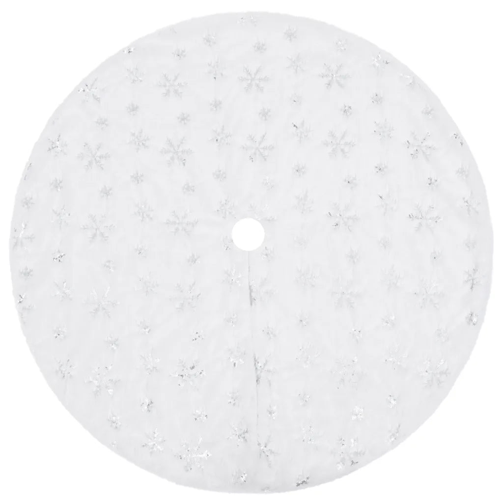 Gonna per albero di Natale di lusso bianca 150 cm 330274