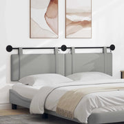 Testiera sospesa Con luce LED Grigio Nuvola Tessuto 3423996