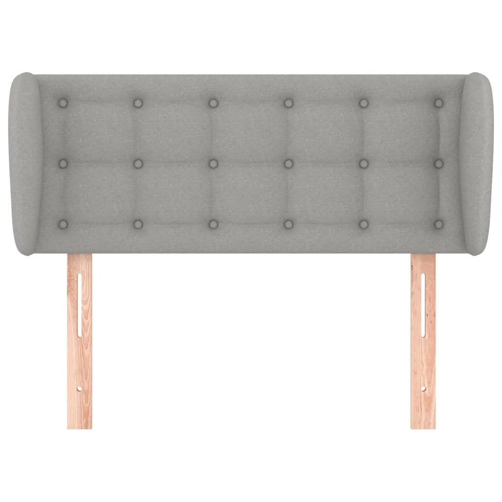 Testiera | Testata ad Orecchio Grigio Chiaro 103x23x78/88 cm in Tessuto