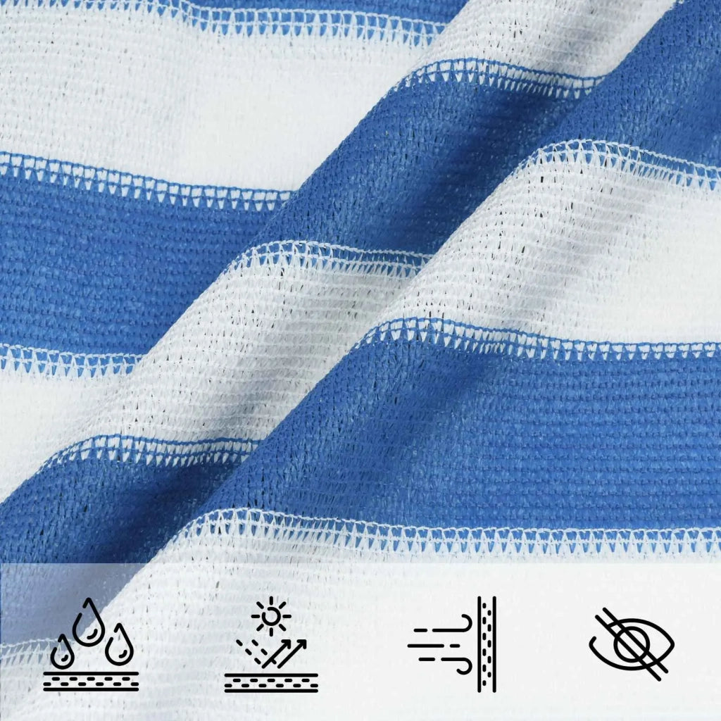 Vela Parasole | Telo Ombra | Vela da ombra Blu e Bianco 3 / 4 x 2 m HDPE