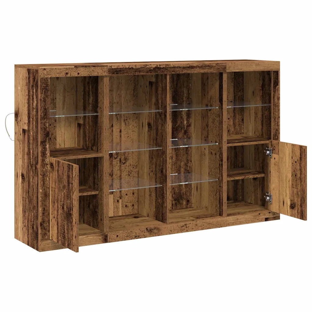 Credenza | Madia LED Legno vecchio 163 x 37 x 100 cm Legno multistrato