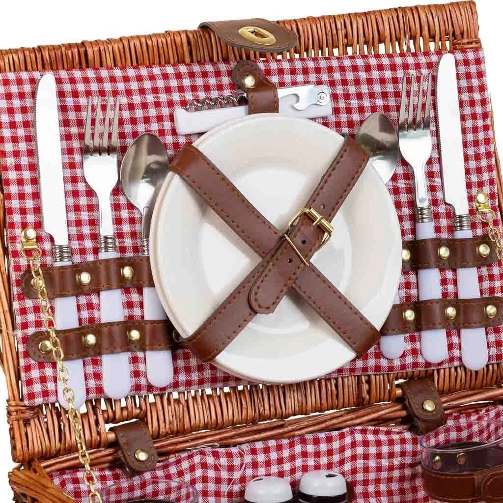 Cesto pic-nic marrone 38x26x19h