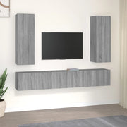 Set di Mobili Porta TV 5 pz Grigio Sonoma in Legno Multistrato 3120210