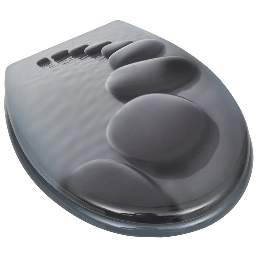Tavolette WC con Coperchi 2 pz in MDF Design Pietre 275910