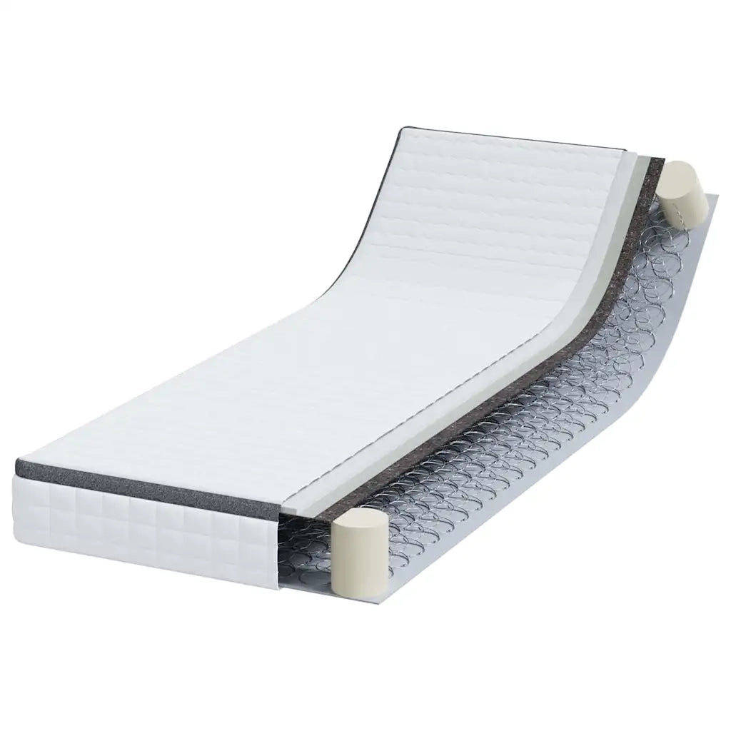 Materasso-Materasso per letto Bianco e Grigio 70 x 200 cm Molla Bonell