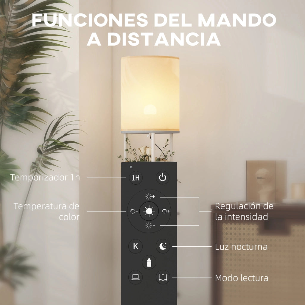 Lampada da Terra con Scaffali ¨C Minimal ¨C Grigio