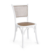 Sedia in Legno di Olmo con Seduta e Schienale in Rattan - CATA