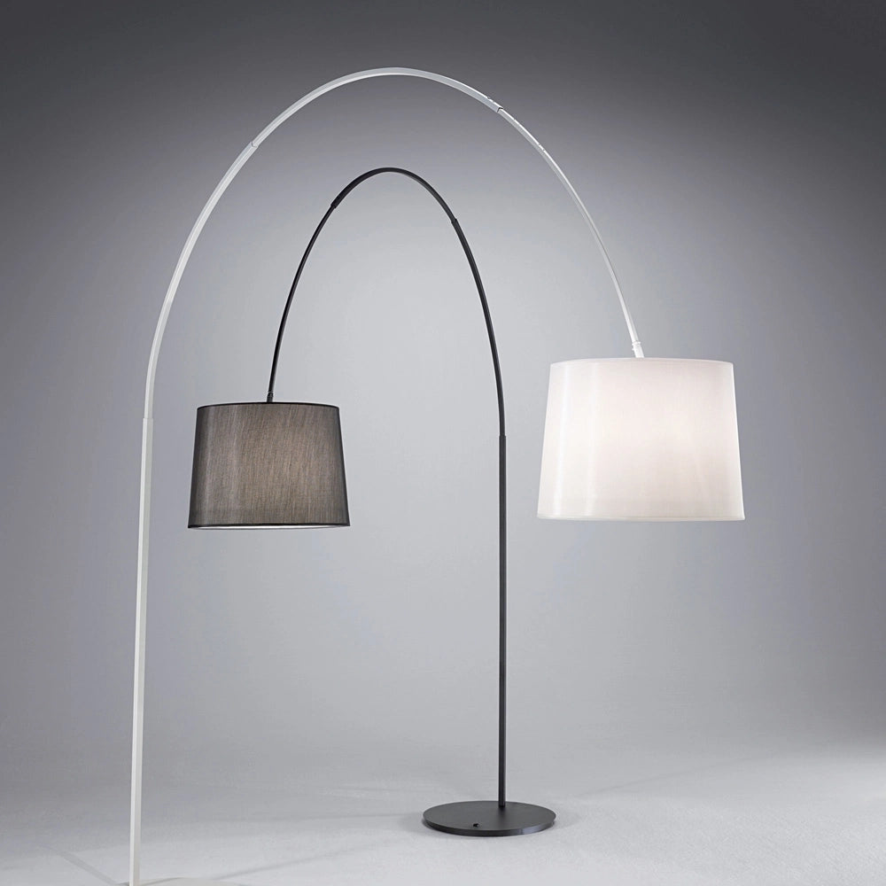 Piantana Moderna Dorsale Metallo Nero 1 Luce E27
