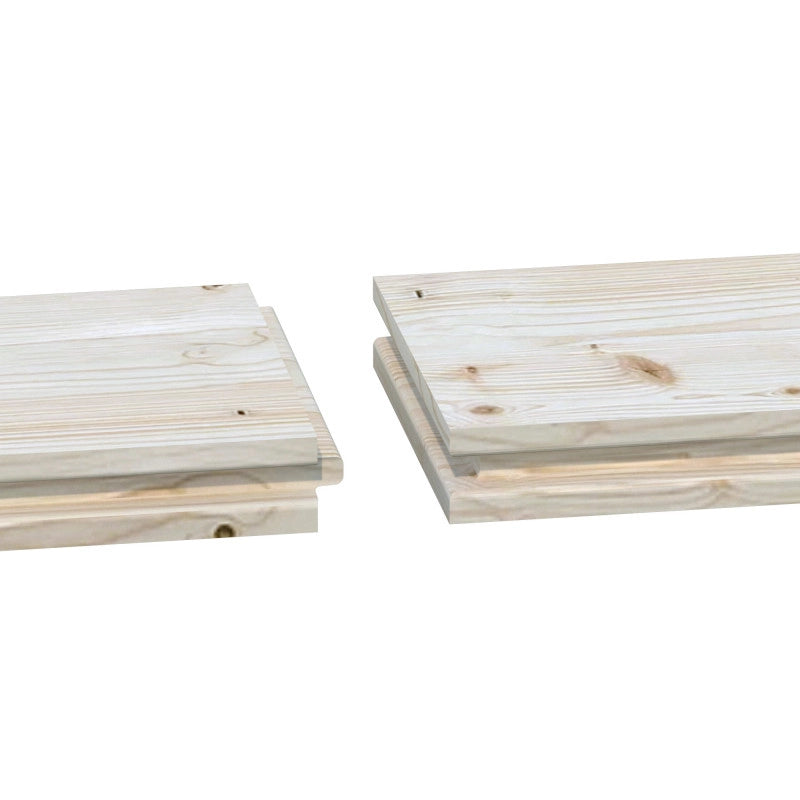 Pavimento in legno per casetta Lotta B, base con travi impregnate e perline abete naturale da esterno - Esterni da Vivere