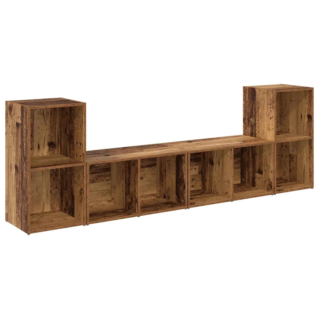 Set mobile TV 4 pcs Legno vecchio 37 x 37 x 72 cm 3393528