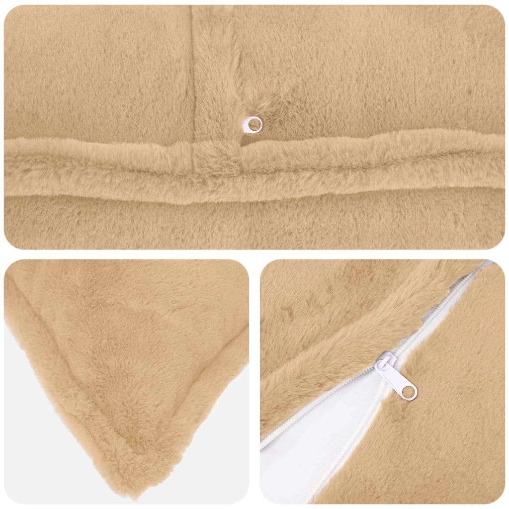 Federa HOUTEN Crema 40 x 145 cm Pelliccia di Coniglio Finta 917386
