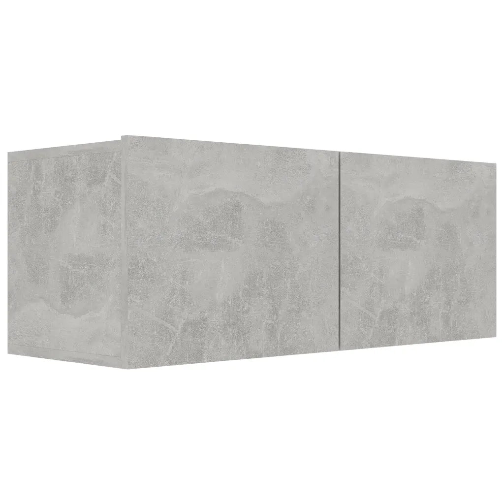 Set di Mobili Porta TV 5 pz-Set di 5 Credenza per TV Grigio Cemento in Legno Multistrato 494369
