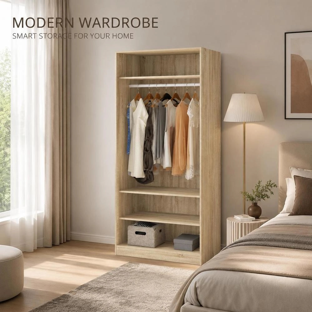 Wardrobe Sonoma Oak 100x50x200 Cm Wood-based Material
