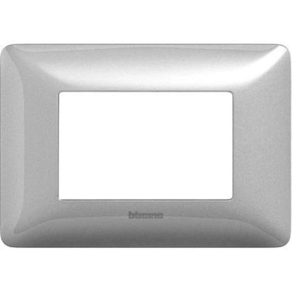 Bticino Matix Placca 3 Moduli Tecnopolimero Silver - Bticino