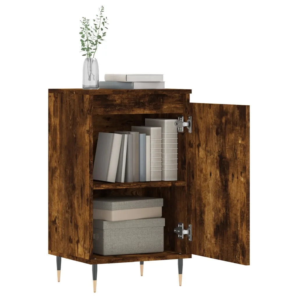 Credenza Rovere Fumo 40x35x70 cm in Legno Multistrato 831046