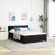 Letto a Sorgente LED con materasso Nero 140 x 190 cm Velluto