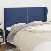 Testiera ad Orecchio-Testata con Orecchie Blu 203x23x118/128 cm in Tessuto 360013