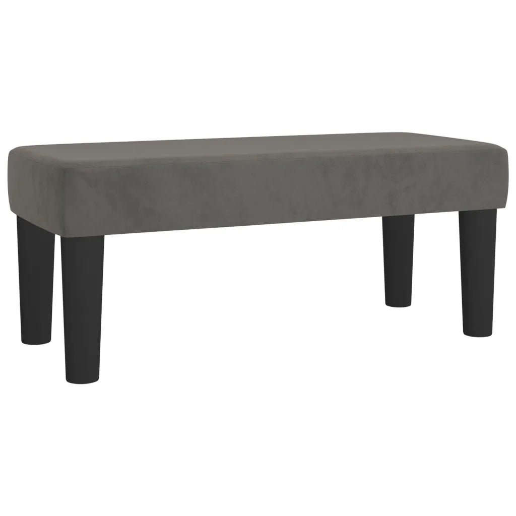 Giroletto a Molle con Materasso Grigio Scuro 90x190 cm Velluto 3137876