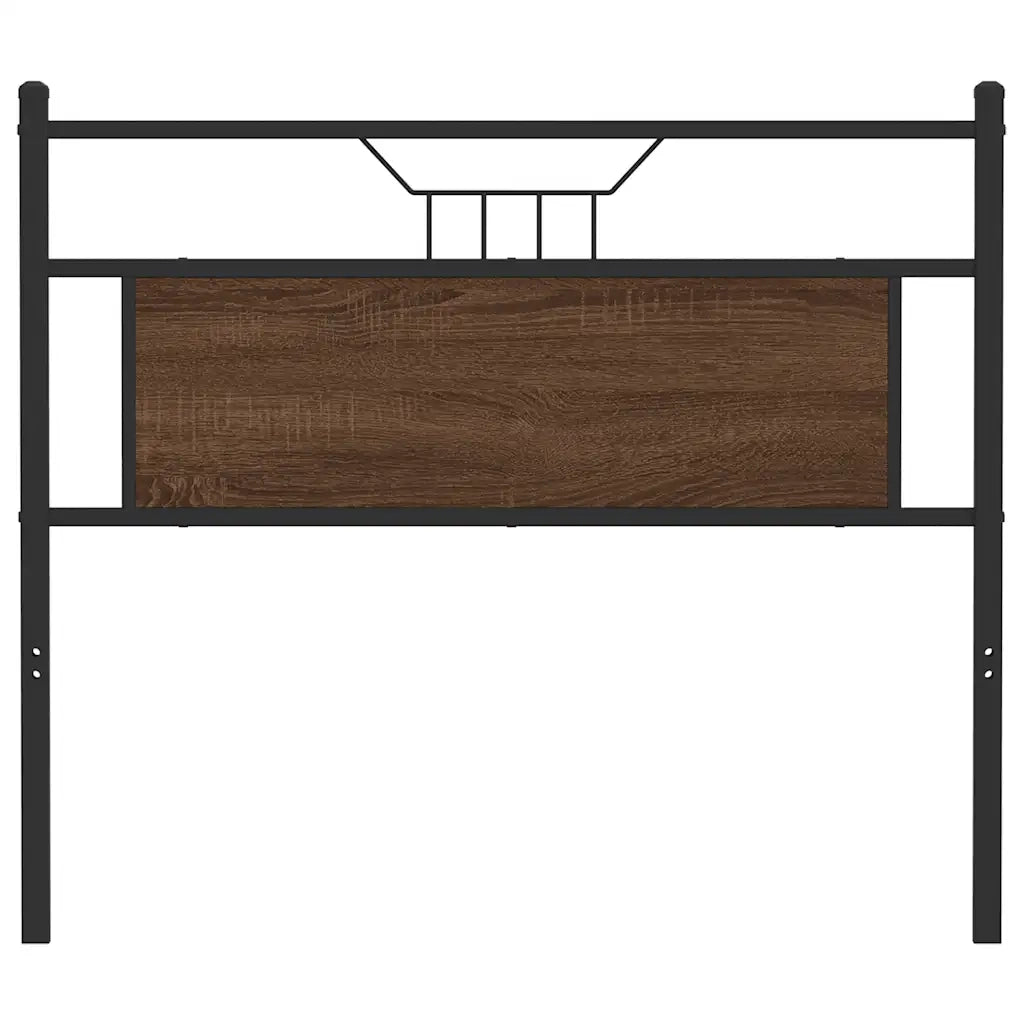 Testiera di Ricambio Rovere Marrone 100 cm in Legno Multistrato e Acciaio 4106870