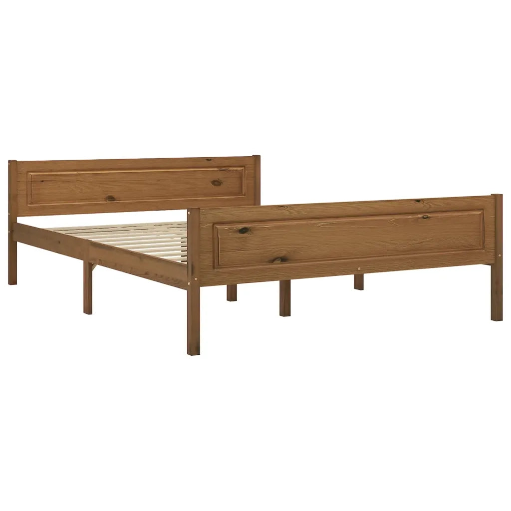 Giroletto in Legno Massello di Pino Marrone Ambrato 120x200 cm 322112