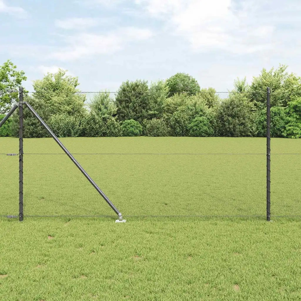Palo della recinzione Grigio 25 x 1 m (rete da 13 mm) Acciaio