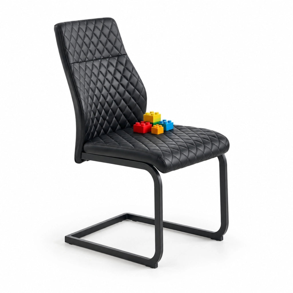 Set tavolo rotondo 107 cm nero MDF e metallo; 2 sedie con doppio ripiano