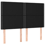 Testiera | Testata Nera 144x5x118/128 cm Tessuto