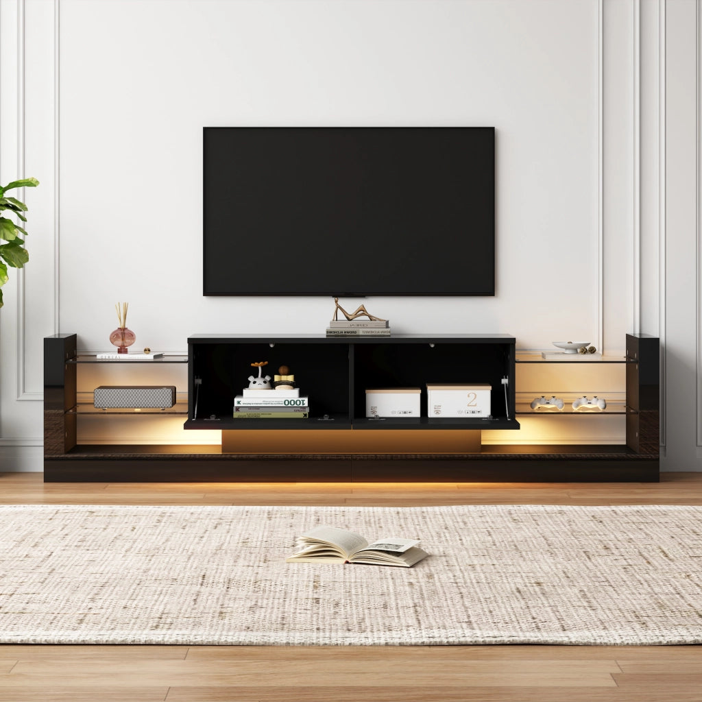 Mobile TV nero lucido 181 cm