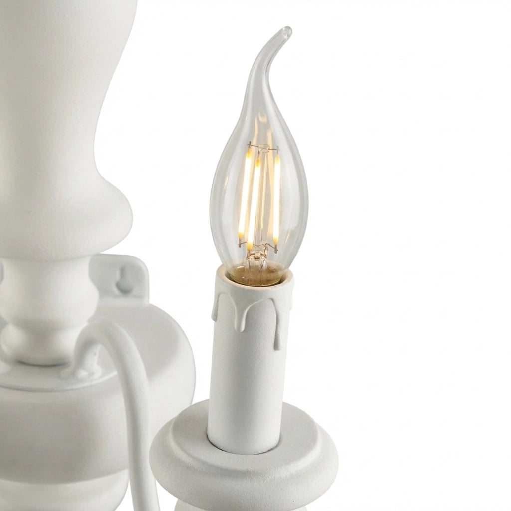 Applique Shabby Chic Cascina Bianco 2 Luci E14