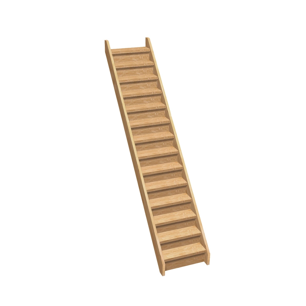 NORMANDIE - Scala rettilinea in legno con alzate