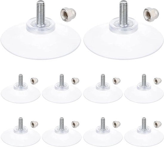 Accessori per lampadari - Zuignappo trasparente 52 mm di diametro - Zuignappo robusto per accessori di ripostiglio in cucina e bagno - Adatto per lampadario, stoffa, piastre di vetro acrilico - Compatibile con 12 pezzi FCBQ-50WPB.