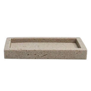 Trade Shop - Piatto Porta Sapone Saponetta Pietra Cemento Naturale Accessorio Arredo Da Bagno 87825 -