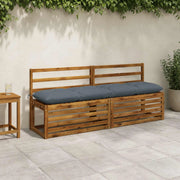 Cuscini per Panchina VIANEN 2 pz 100% Poliestere Blu 952881