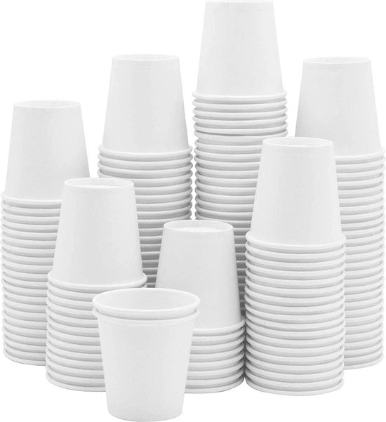 Mini coppe da dentifricio in carta da un uso, 90 ml, 300 pezzi, mini coppe bianche per bagno