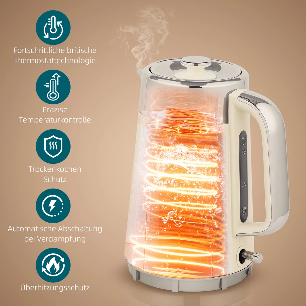 Bollitore Elettrico 2200W ¨C Minimal ¨C Creme