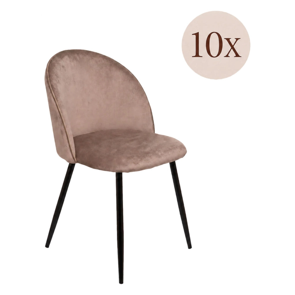 Achito, Sedia 10 Sedie, Grigio Tortora