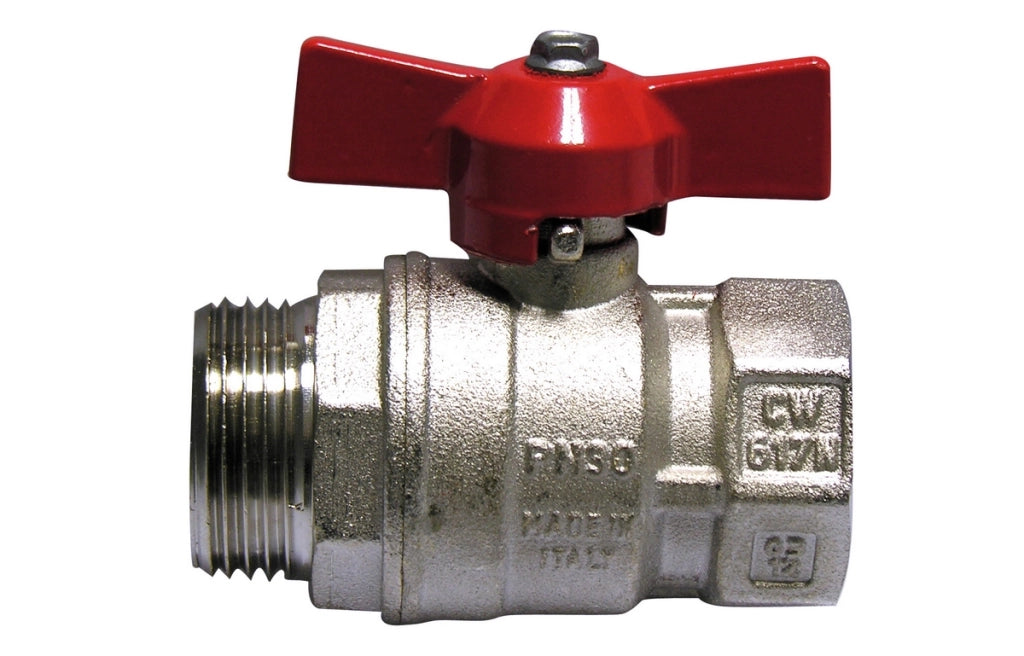VALVOLA A SFERA MF CON FARFALLA LEVA ROSSA- 3/4 (DN 20)  30 bar / 435 psi- ITAP- pezzi 1