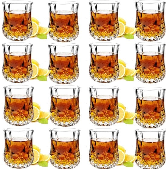 Set di bicchieri da tequila - base robusta - 2 oz - set da 8 pezzi