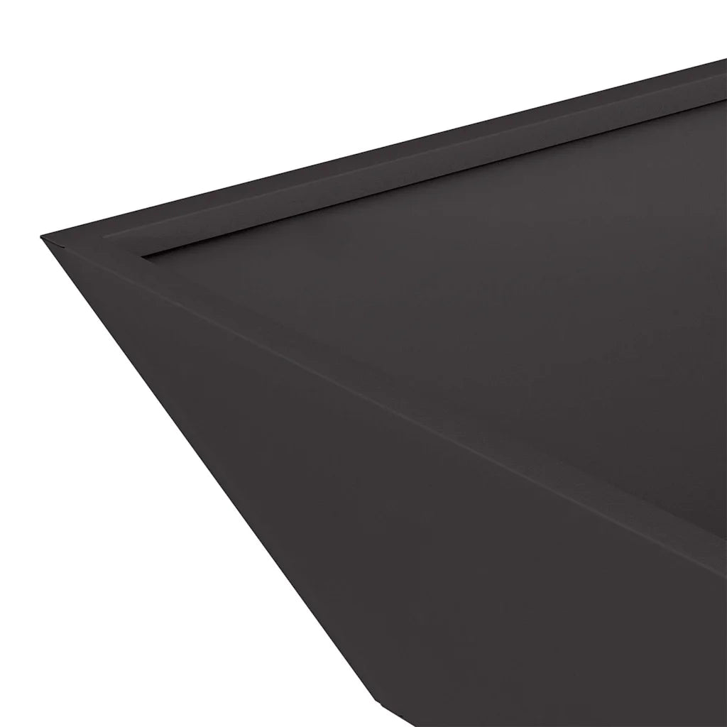Vaso da giardino-Fioriera Esterno-Contenitore per Piante Nero 50 x 50 x 15 cm Acciaio laminato a freddo