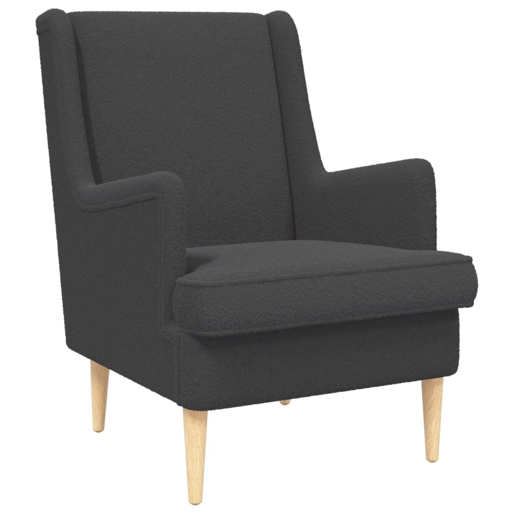 Poltrona Grigio Scuro Bouclé 42029959