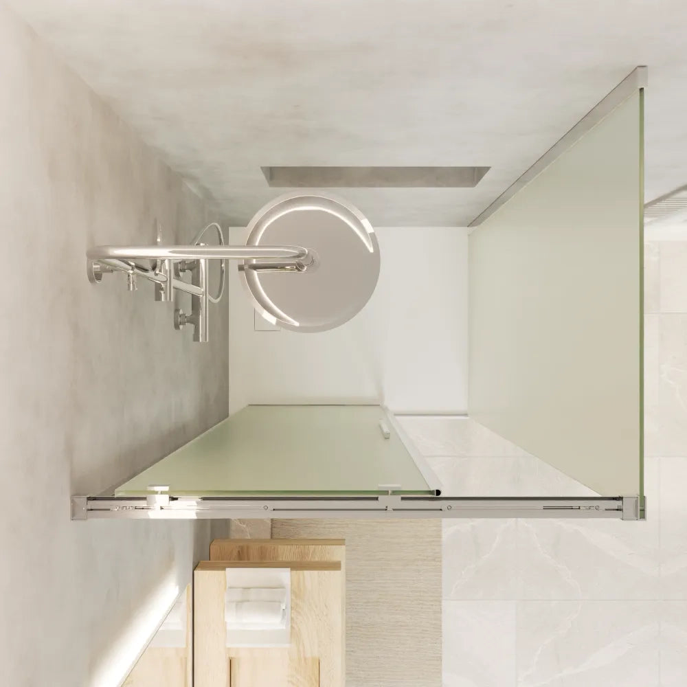 Box doccia 120x90cm scorrevole profili cromati vetro 8mm opaco anticalcare h200 | Gili