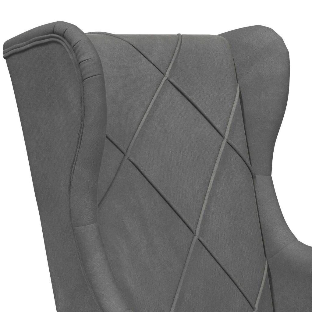 Poltrona Grigio Scuro Velluto 42029897