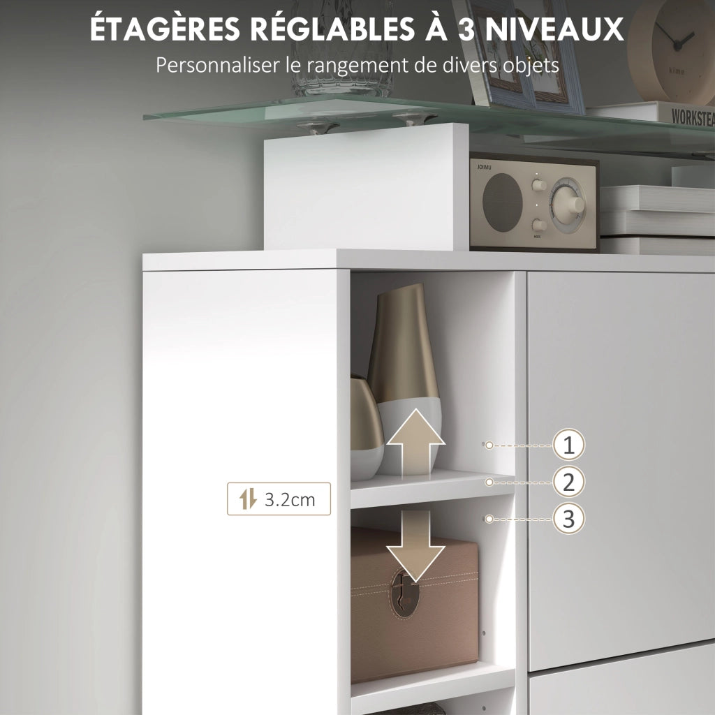 Scarpiera con cassetti e ripiani ¨C Minimal ¨C bianco, 89x25x92 cm