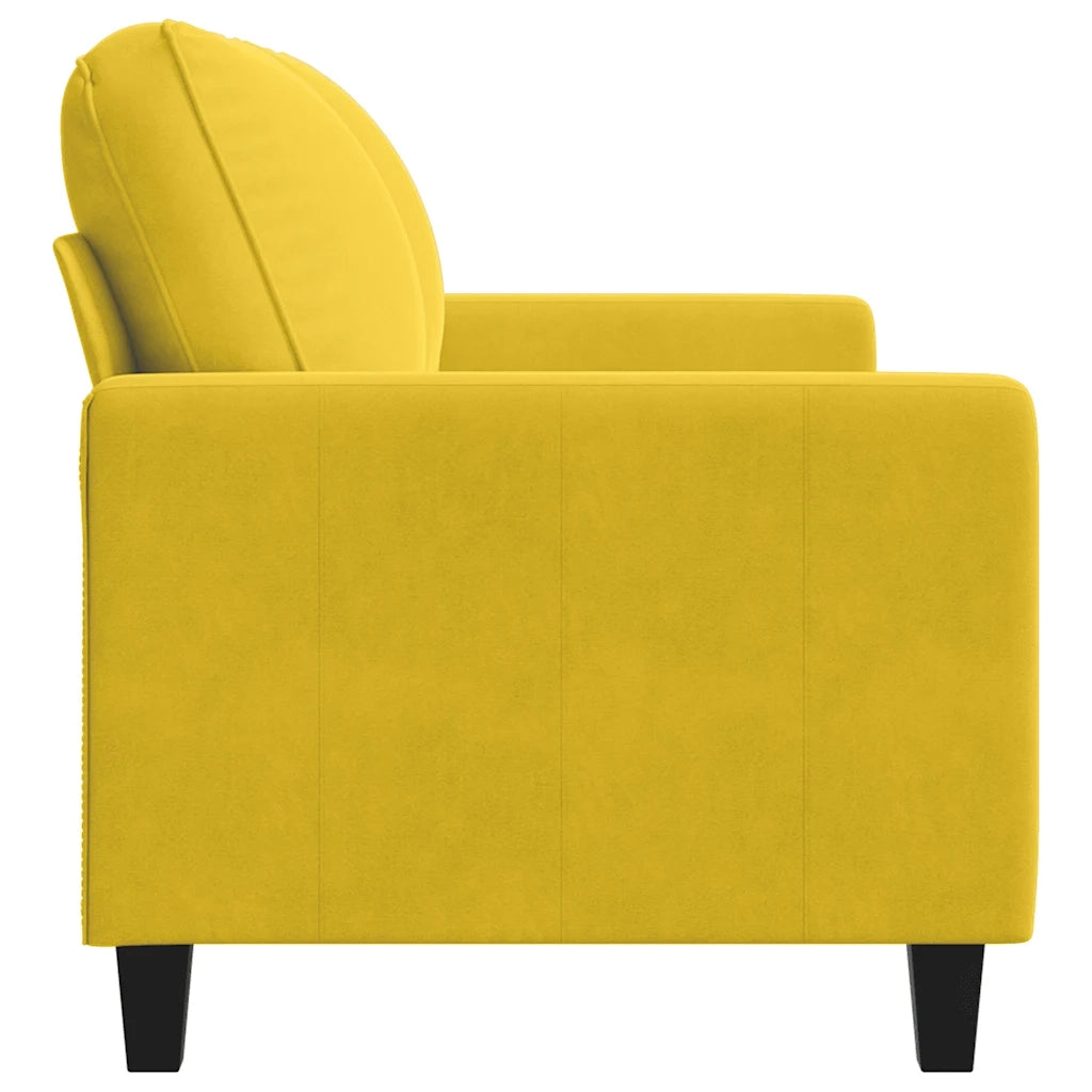 Divano a 2 Posti giallo 140 cm in Velluto 359205