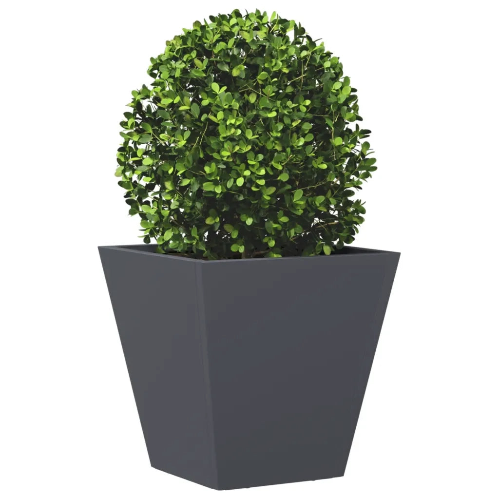 Fioriera | Cassetta per fiori | Vaso da Giardino Antracite 30x30x30 cm in Acciaio