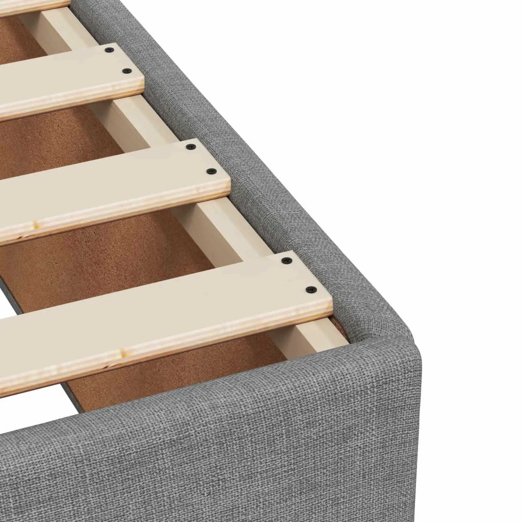 Letto box spring con materasso Grigio Chiaro 100 x 200 cm 3450404