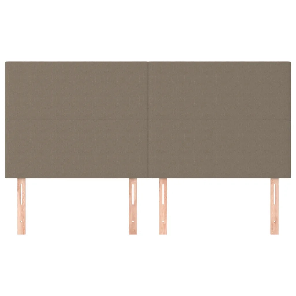 Testiera | Testata per letto Tortora 180x5x118/128 cm Tessuto