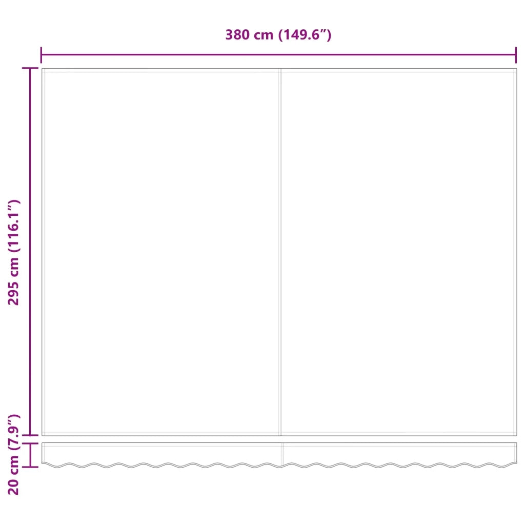 Tenda Retrattile Verde e Bianco 400 × 300 cm 3330719