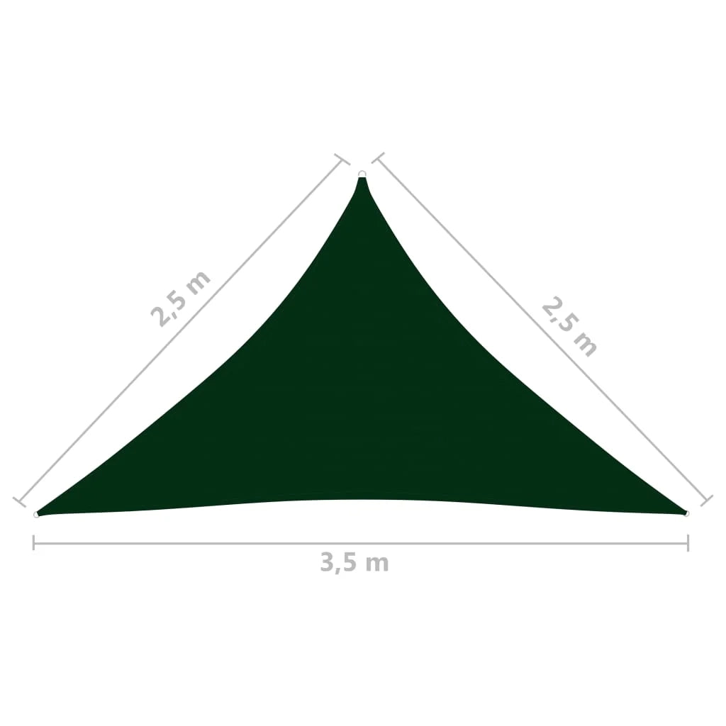 Tenda a vela parasole in tessuto oxford triangolare 2,5 x 2,5 x 3,5 m 02_0009794