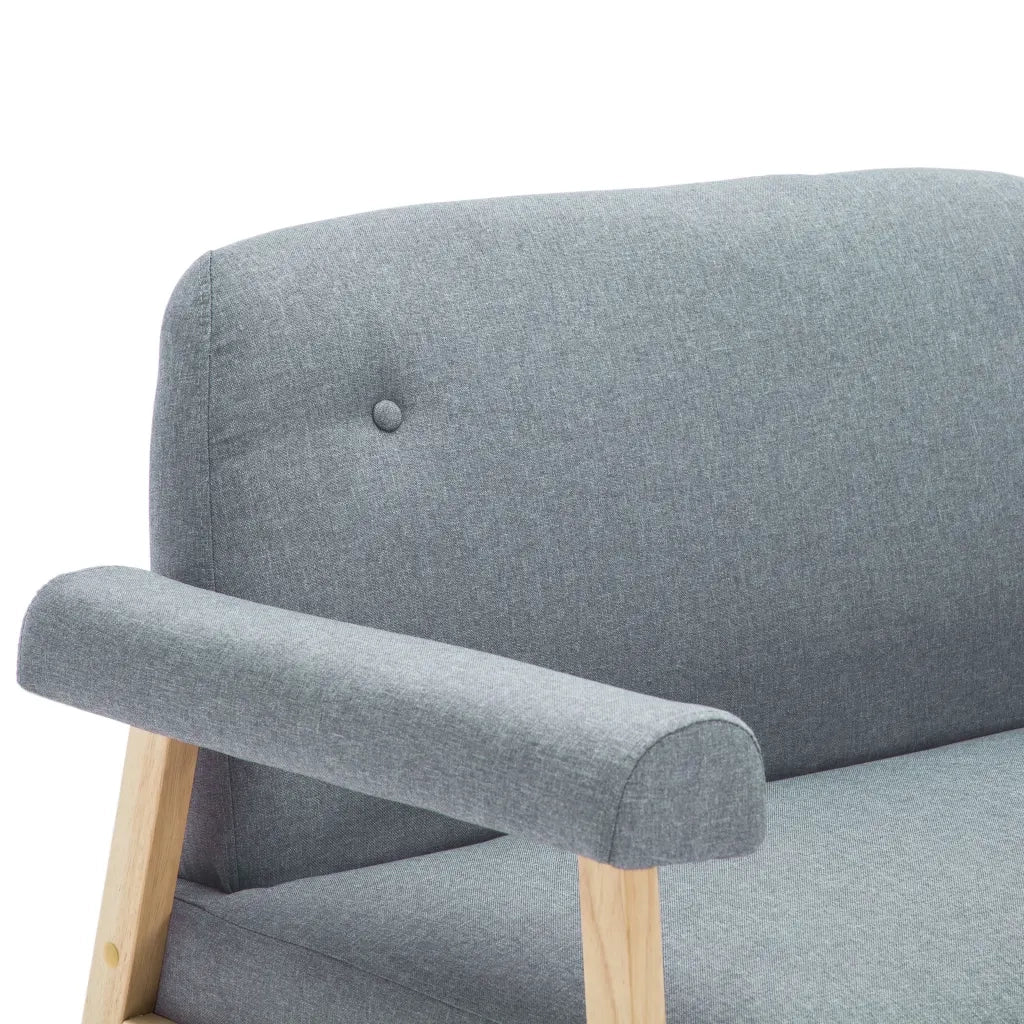 Divano a 2 Posti-Sofa 2 Posti in Tessuto Grigio Chiaro 224291